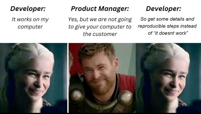 it works on my machine running on my PC